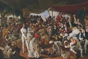 Johann Zoffany A Cockfight in Lucknow painting
